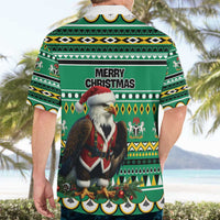 Nigeria Christmas Hawaiian Shirt Eagle Santa African Pattern - Wonder Print Shop