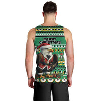 Nigeria Christmas Men Tank Top Eagle Santa African Pattern - Wonder Print Shop