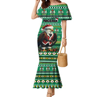 Nigeria Christmas Mermaid Dress Eagle Santa African Pattern - Wonder Print Shop