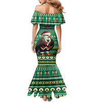 Nigeria Christmas Mermaid Dress Eagle Santa African Pattern - Wonder Print Shop