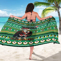 Nigeria Christmas Sarong Eagle Santa African Pattern - Wonder Print Shop