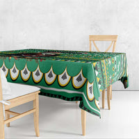 Nigeria Christmas Tablecloth Eagle Santa African Pattern - Wonder Print Shop