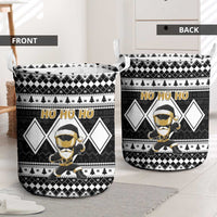 Power Black Ranger Santa Claus Laundry Basket Funny Christmas - Wonder Print Shop