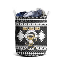 Power Black Ranger Santa Claus Laundry Basket Funny Christmas - Wonder Print Shop