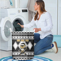 Power Black Ranger Santa Claus Laundry Basket Funny Christmas - Wonder Print Shop