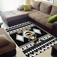 Power Black Ranger Santa Claus Area Rug Funny Christmas - Wonder Print Shop