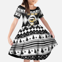 Personalized Power Black Ranger Santa Claus Family Matching Long Sleeve Bodycon Dress and Hawaiian Shirt Funny Christmas - Wonder Print Shop
