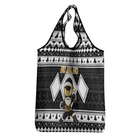 Power Black Ranger Santa Claus Grocery Bag Funny Christmas - Wonder Print Shop