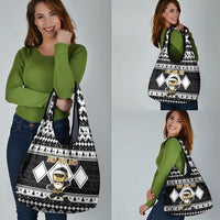 Power Black Ranger Santa Claus Grocery Bag Funny Christmas - Wonder Print Shop