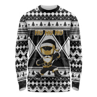 Personalized Power Black Ranger Santa Claus Long Sleeve Shirt Funny Christmas - Wonder Print Shop
