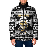 Personalized Power Black Ranger Santa Claus Padded Jacket Funny Christmas - Wonder Print Shop