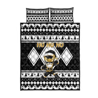 Power Black Ranger Santa Claus Quilt Bed Set Funny Christmas - Wonder Print Shop