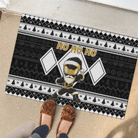 Power Black Ranger Santa Claus Rubber Doormat Funny Christmas - Wonder Print Shop
