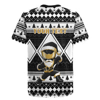 Personalized Power Black Ranger Santa Claus Rugby Jersey Funny Christmas - Wonder Print Shop