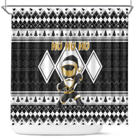 Power Black Ranger Santa Claus Shower Curtain Funny Christmas - Wonder Print Shop