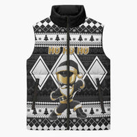 Personalized Power Black Ranger Santa Claus Sleeveless Puffer Jacket Funny Christmas - Wonder Print Shop