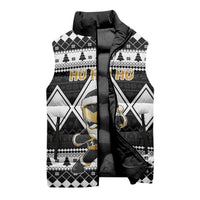 Personalized Power Black Ranger Santa Claus Sleeveless Puffer Jacket Funny Christmas - Wonder Print Shop