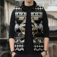 Personalized Power Black Ranger Santa Claus Sleeveless Puffer Jacket Funny Christmas - Wonder Print Shop