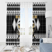 Power Black Ranger Santa Claus Window Curtain Funny Christmas - Wonder Print Shop