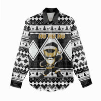 Personalized Power Black Ranger Santa Claus Women Casual Shirt Funny Christmas - Wonder Print Shop