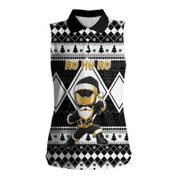 Personalized Power Black Ranger Santa Claus Women Sleeveless Polo Shirt Funny Christmas - Wonder Print Shop
