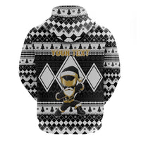 Personalized Power Black Ranger Santa Claus Zip Hoodie Funny Christmas - Wonder Print Shop