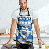 Power Blue Ranger Santa Claus Apron Funny Christmas - Wonder Print Shop