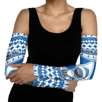 Personalized Power Blue Ranger Santa Claus Arm Sleeves Funny Christmas - Wonder Print Shop