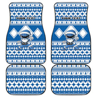 Personalized Power Blue Ranger Santa Claus Car Mats Funny Christmas - Wonder Print Shop