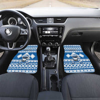 Personalized Power Blue Ranger Santa Claus Car Mats Funny Christmas - Wonder Print Shop