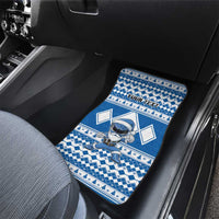 Personalized Power Blue Ranger Santa Claus Car Mats Funny Christmas - Wonder Print Shop