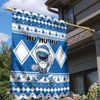 Power Blue Ranger Santa Claus Garden Flag Funny Christmas - Wonder Print Shop
