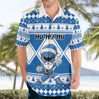 Personalized Power Blue Ranger Santa Claus Hawaiian Shirt Funny Christmas - Wonder Print Shop