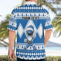 Personalized Power Blue Ranger Santa Claus Hawaiian Shirt Funny Christmas - Wonder Print Shop