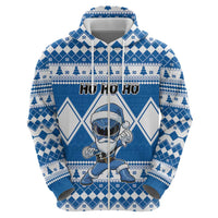 Personalized Power Blue Ranger Santa Claus Hoodie Funny Christmas - Wonder Print Shop