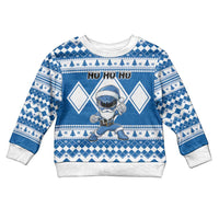 Power Blue Ranger Santa Claus Kid Ugly Christmas Sweater Funny Christmas - Wonder Print Shop