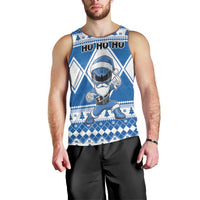 Personalized Power Blue Ranger Santa Claus Men Tank Top Funny Christmas - Wonder Print Shop