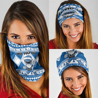 Power Blue Ranger Santa Claus Neck Gaiter Funny Christmas - Wonder Print Shop