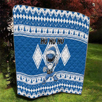 Power Blue Ranger Santa Claus Quilt Funny Christmas - Wonder Print Shop