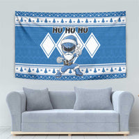 Power Blue Ranger Santa Claus Tapestry Funny Christmas - Wonder Print Shop