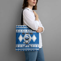 Power Blue Ranger Santa Claus Tote Bag Funny Christmas - Wonder Print Shop