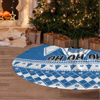 Power Blue Ranger Santa Claus Tree Skirt Funny Christmas - Wonder Print Shop