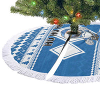 Power Blue Ranger Santa Claus Tree Skirt Funny Christmas - Wonder Print Shop