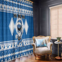 Power Blue Ranger Santa Claus Window Curtain Funny Christmas - Wonder Print Shop