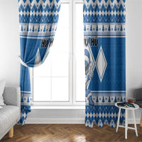 Power Blue Ranger Santa Claus Window Curtain Funny Christmas - Wonder Print Shop
