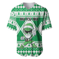 Personalized Power Green Ranger Santa Claus Baseball Jersey Funny Christmas - Wonder Print Shop