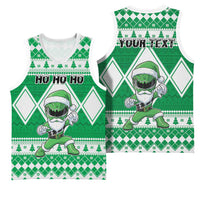 Personalized Power Green Ranger Santa Claus Basketball Jersey Funny Christmas - Wonder Print Shop