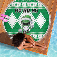 Power Green Ranger Santa Claus Beach Blanket Funny Christmas - Wonder Print Shop
