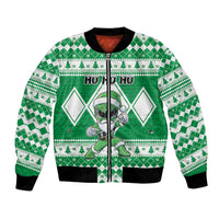Personalized Power Green Ranger Santa Claus Bomber Jacket Funny Christmas - Wonder Print Shop