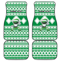 Personalized Power Green Ranger Santa Claus Car Mats Funny Christmas - Wonder Print Shop